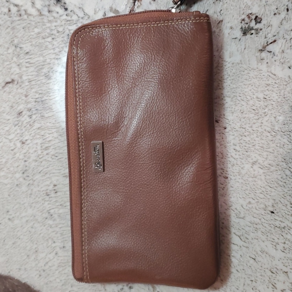 Buxton Leather RFID Zip Wristlet Wallet - Picture 12 of 13